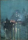 Nocturne Railway Crossing Chicago by childe hassam